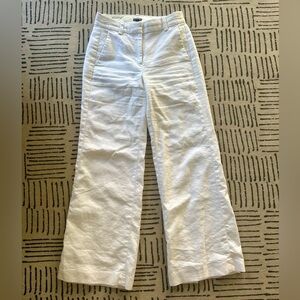Women’s J Crew Ingrid White Linen Pants